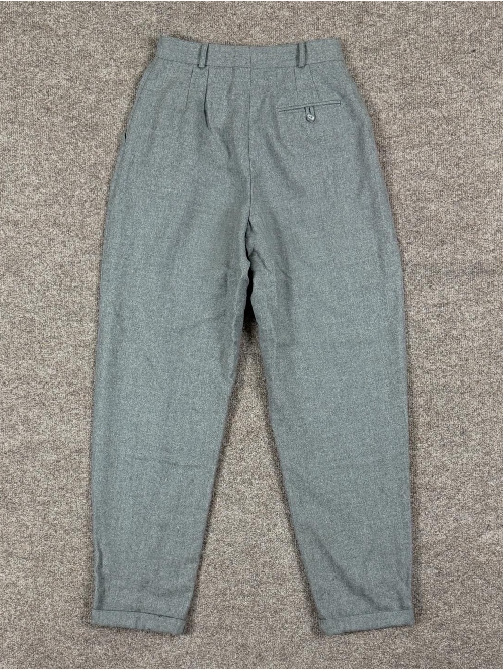 Vintage‎ Liz Claiborne Grey 100% Wool Tapered Leg Trouser Pants Womens Size 6 XS - Picture 2 of 12
